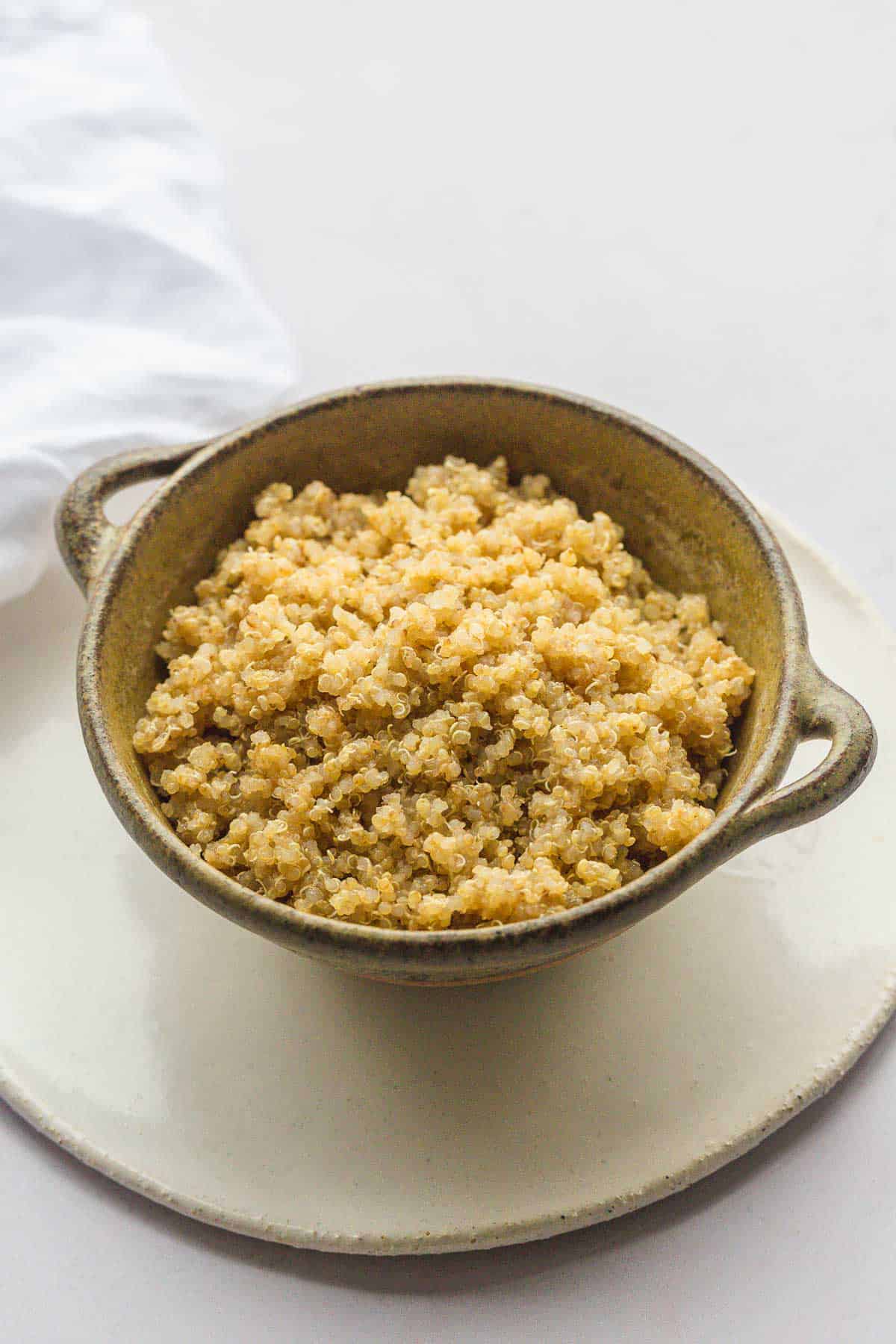 A bowl of fluffy quinoa