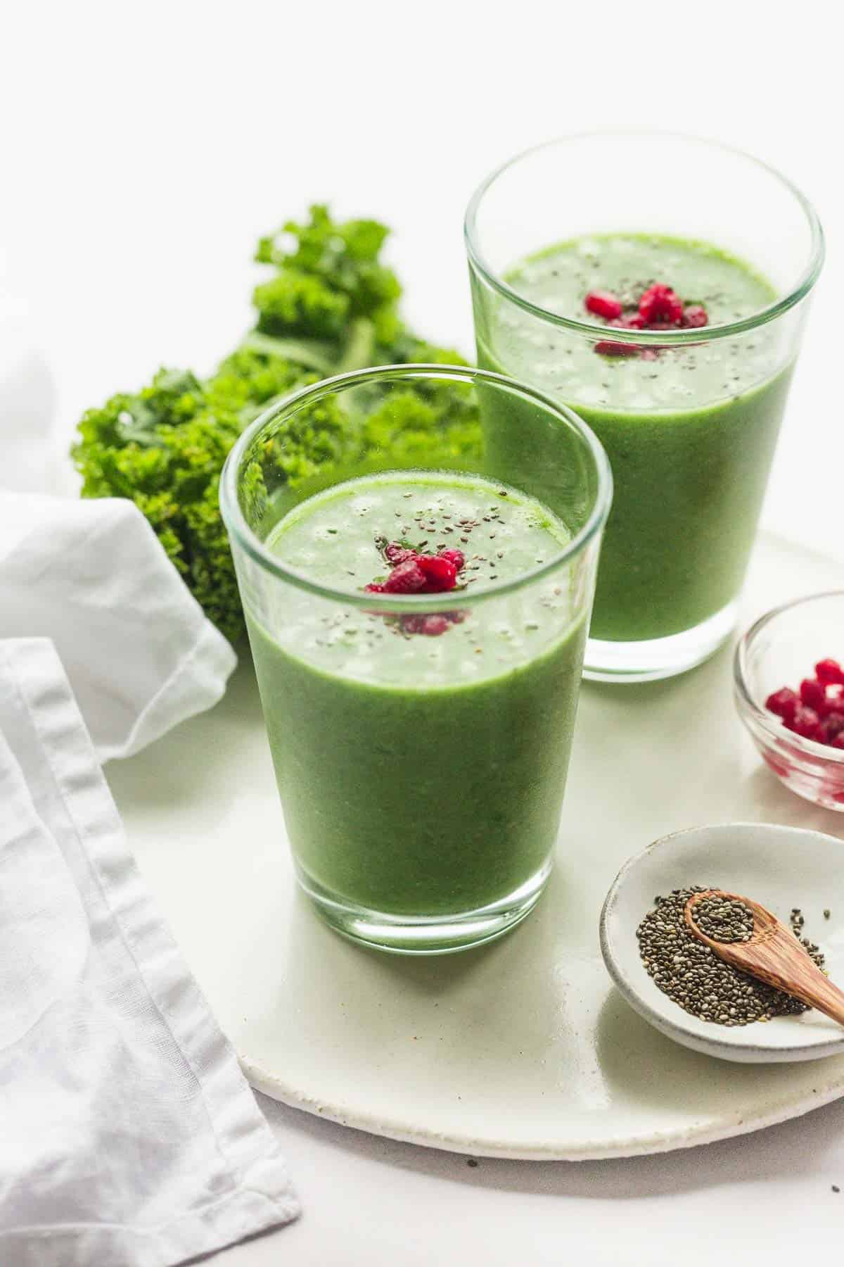 Kale Pineapple Smoothie in a glass