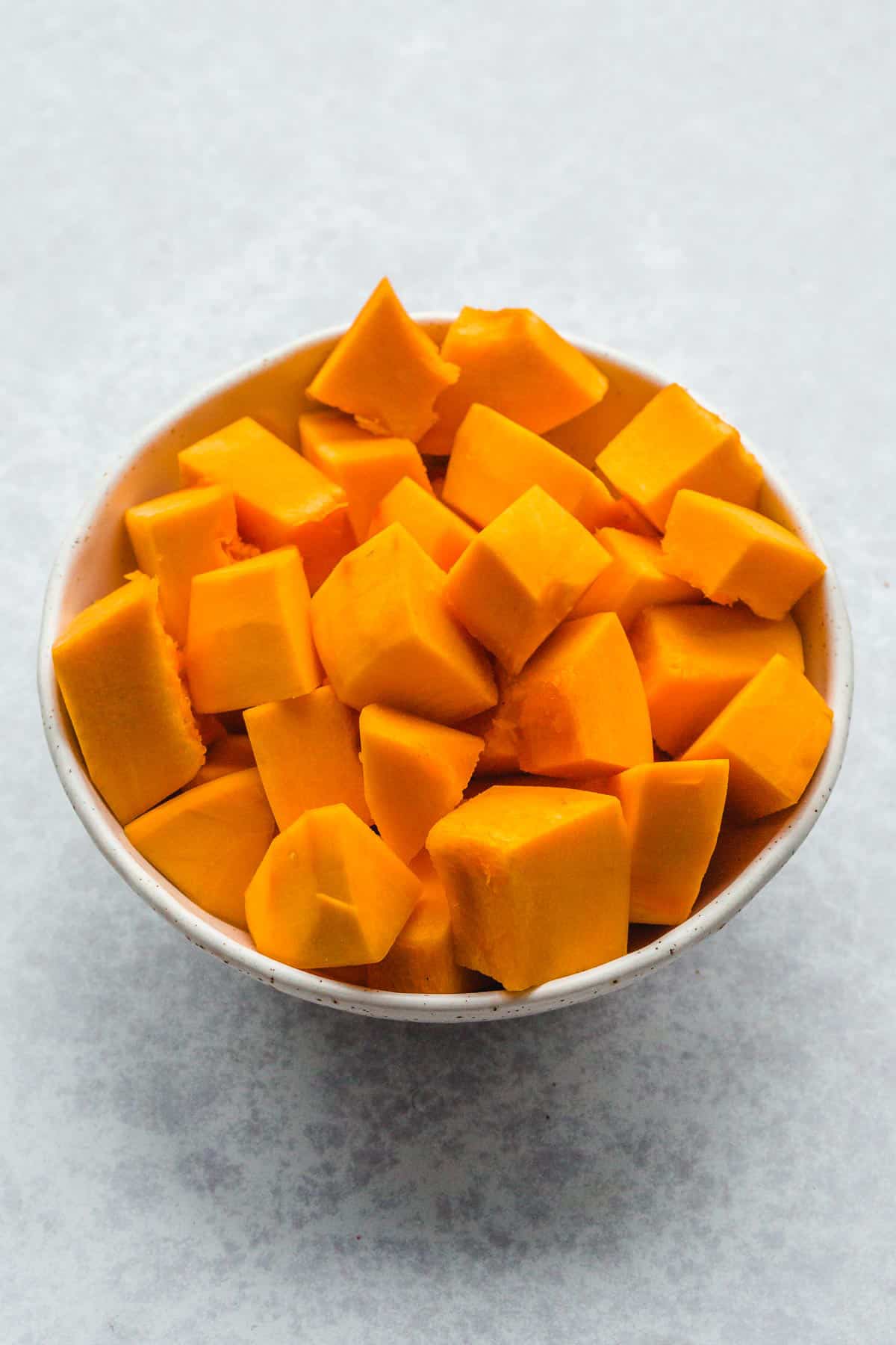 Pumpkin peeled and diced into cubes
