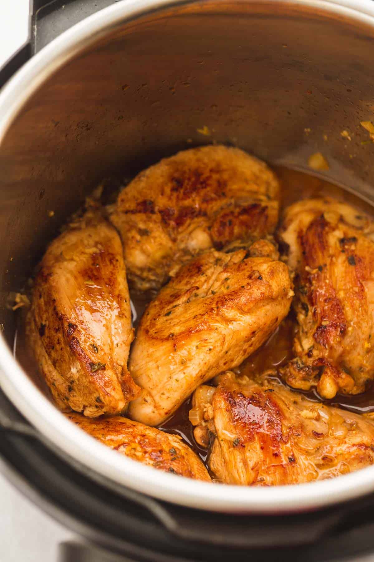 Chicken breast browned in instant pot 