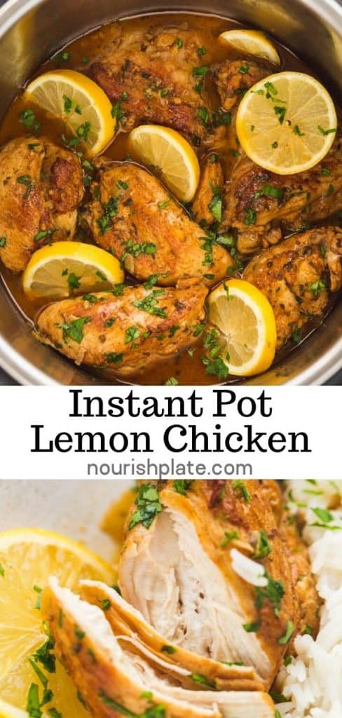 Easy Instant Pot Lemon Garlic Chicken - Nourish Plate