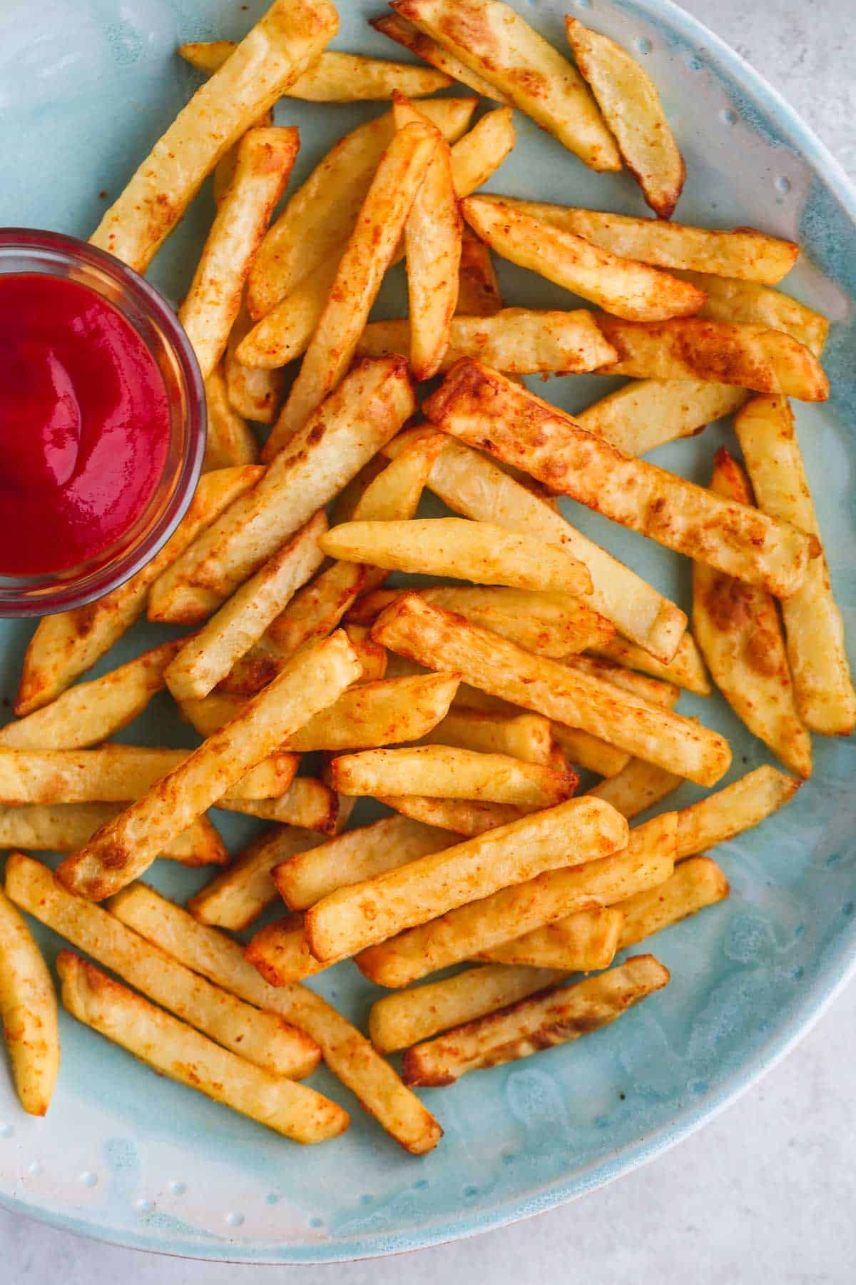 Air Fryer French Fries served with ketchup 