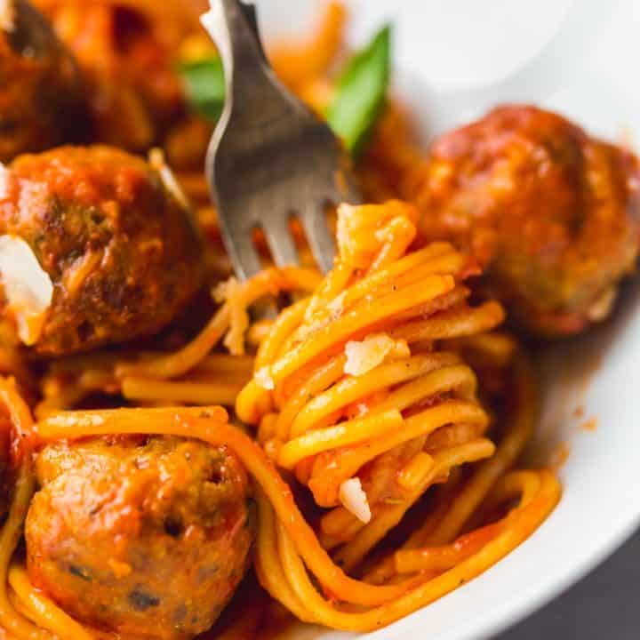Easy Instant Pot Spaghetti and Meatballs (using fresh or frozen meatballs)