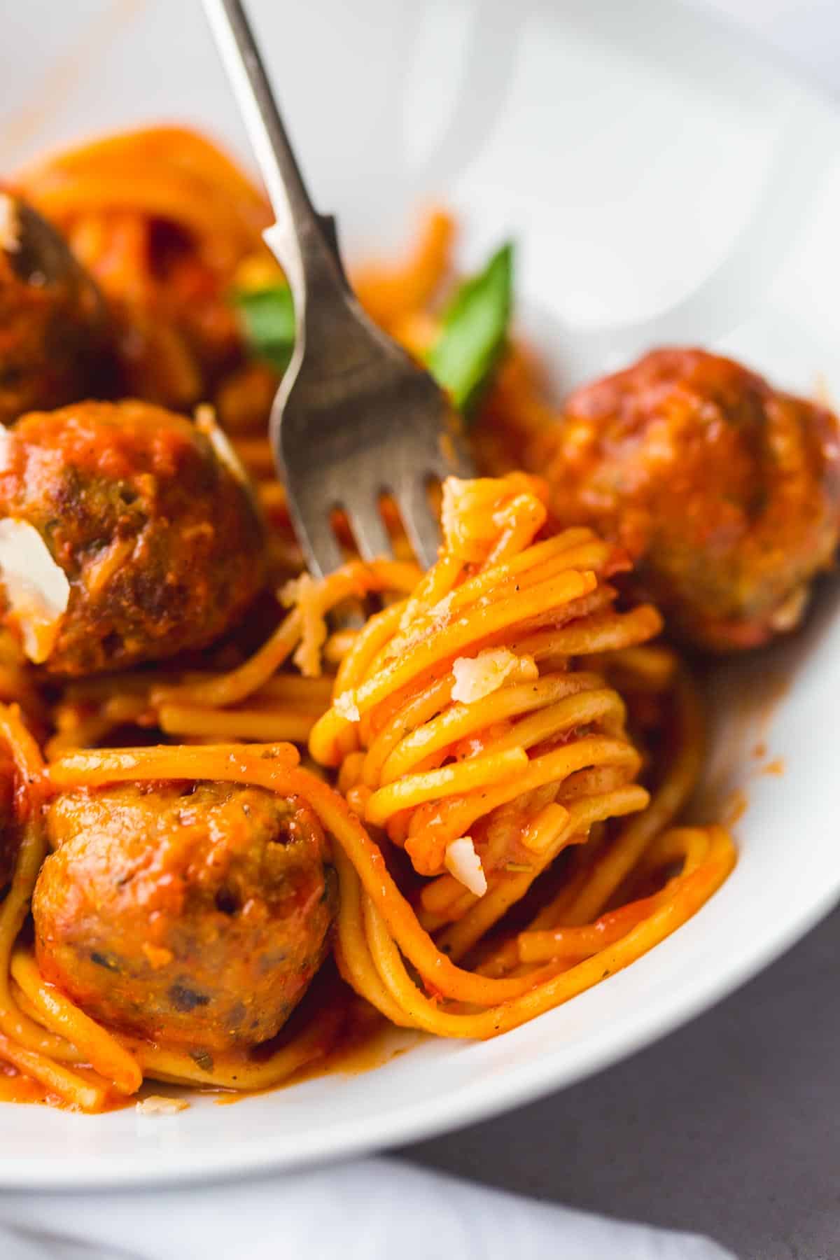 Spaghetti and Meatballs in tomato sauce
