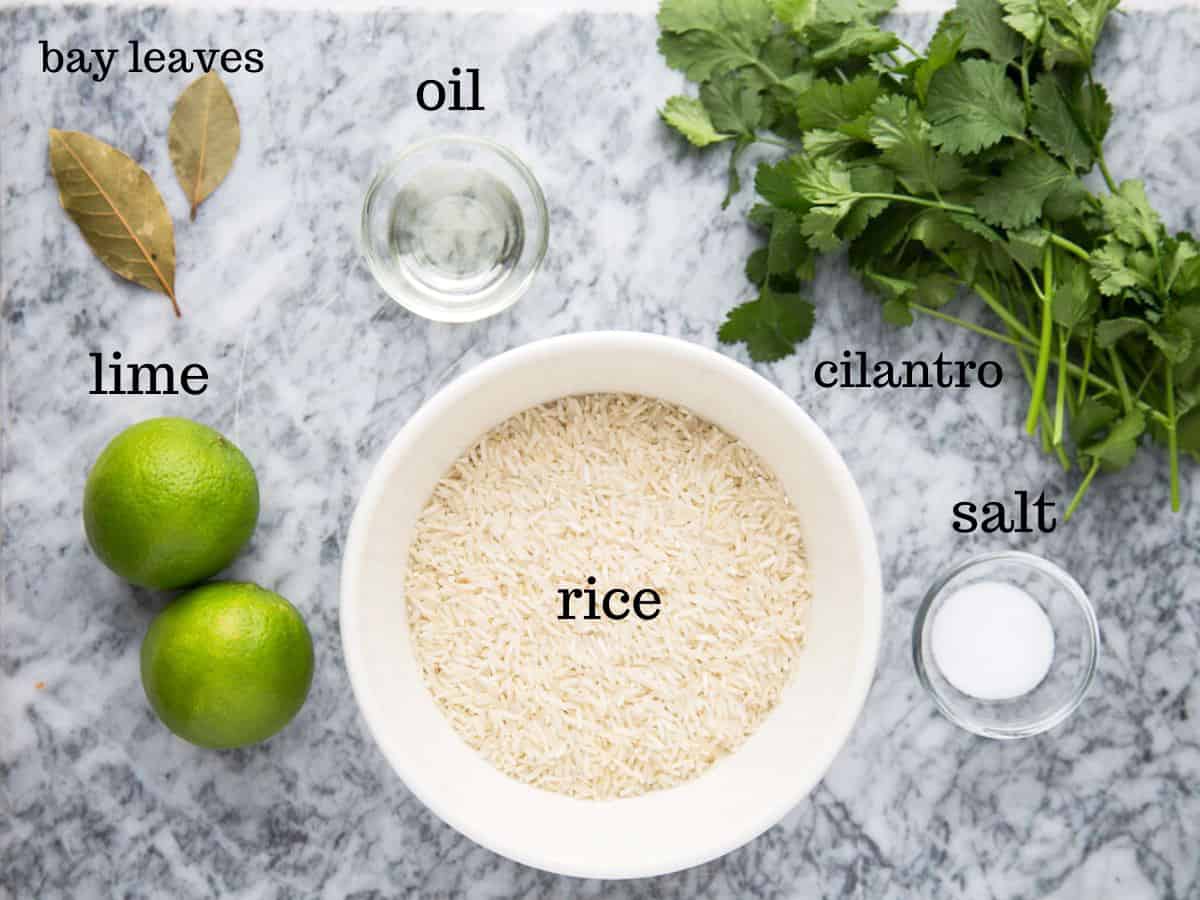 Cilantro Lime Rice ingredients