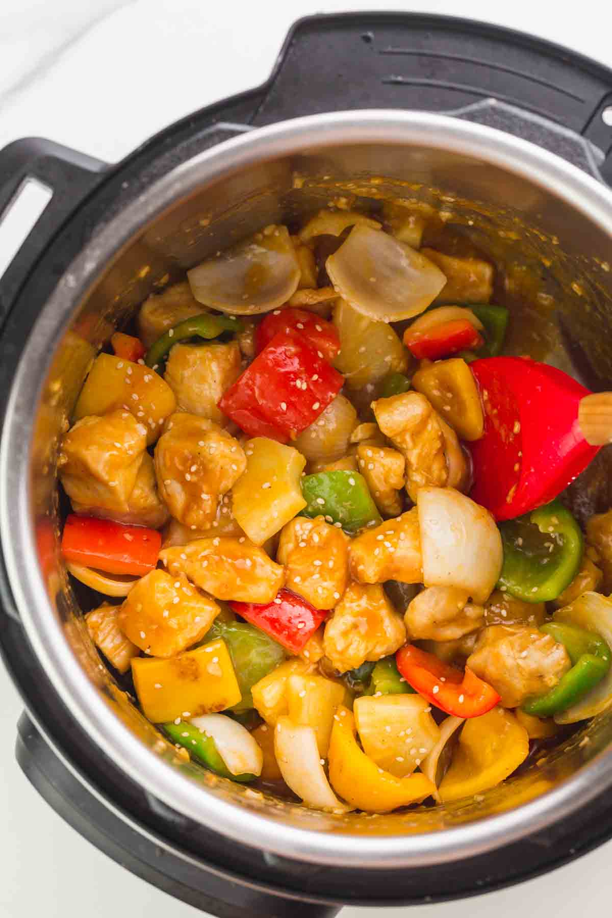 Sweet And Sour Chicken cooked in the Instant Pot