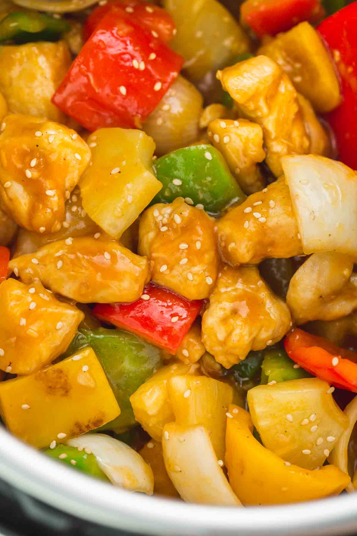 The texture of Sweet And Sour Chicken cooked in the Instant Pot