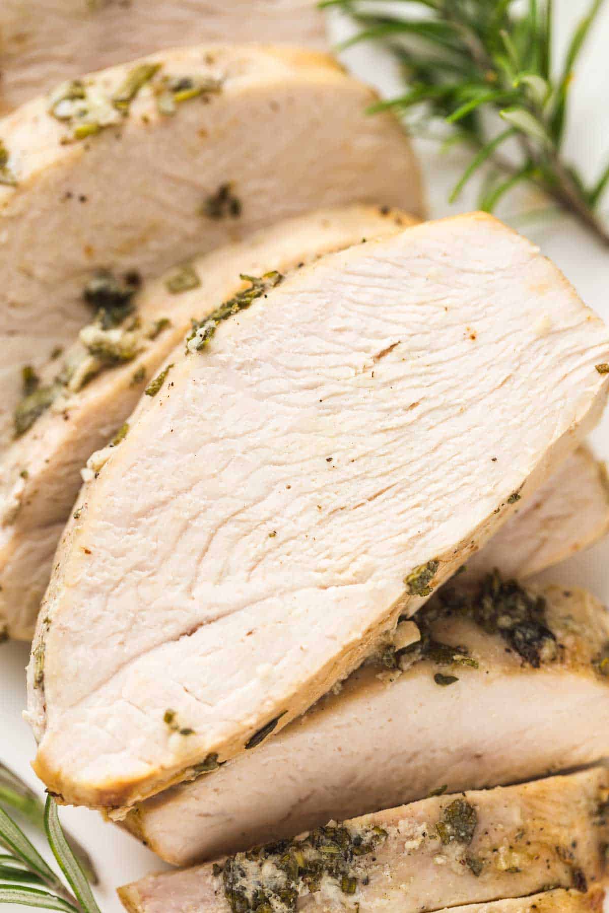 Carnivore recipes, Sliced turkey with the skin removed