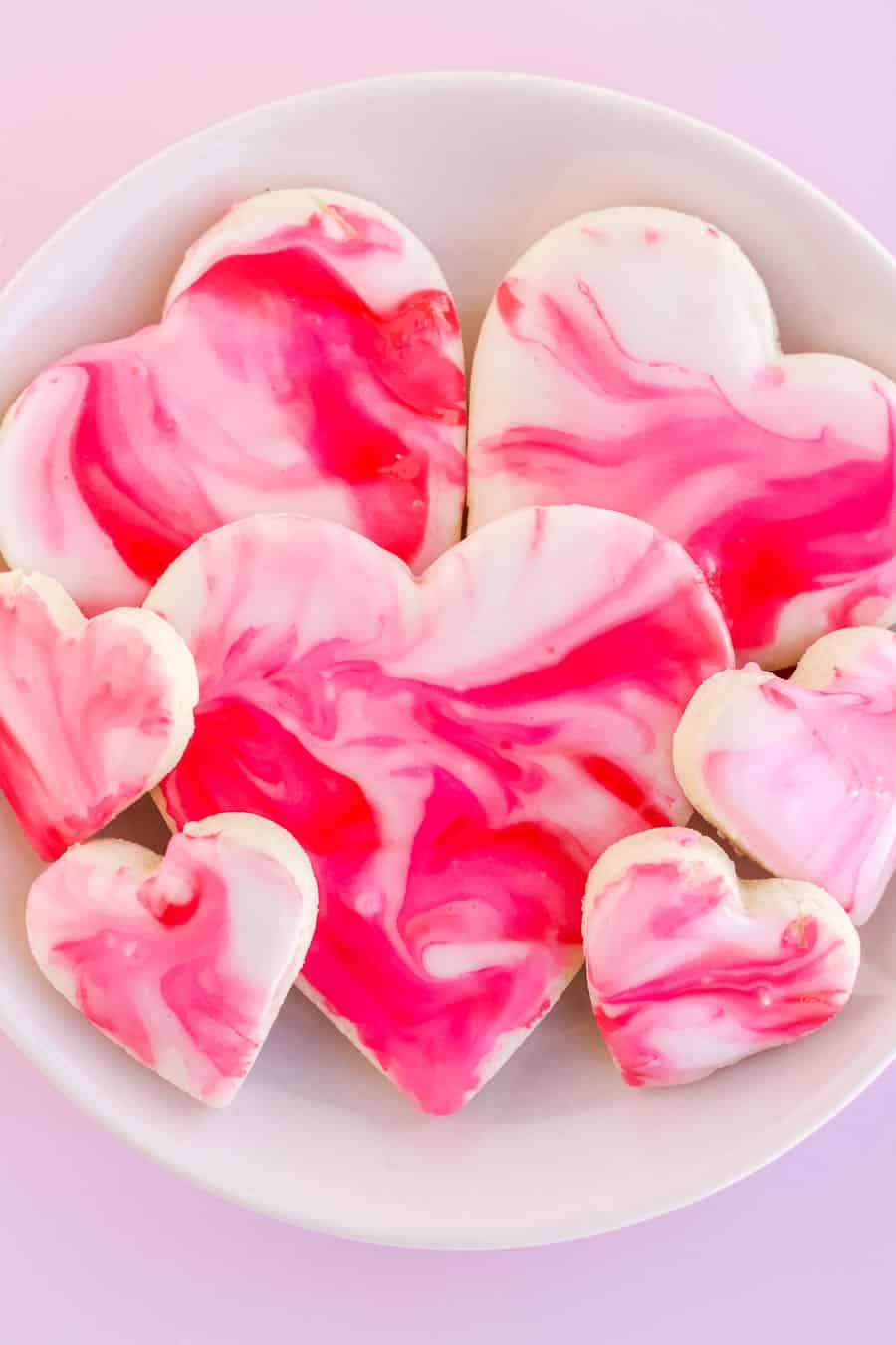 Valentine's Day Cookies on a white plate