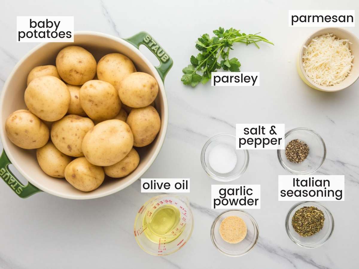 Ingredients needed to make air fryer roasted potatoes