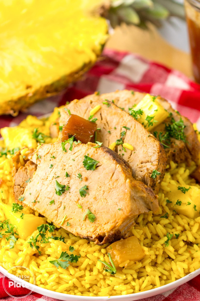 Slow Cooker Pineapple Pork Loin Nourish Plate