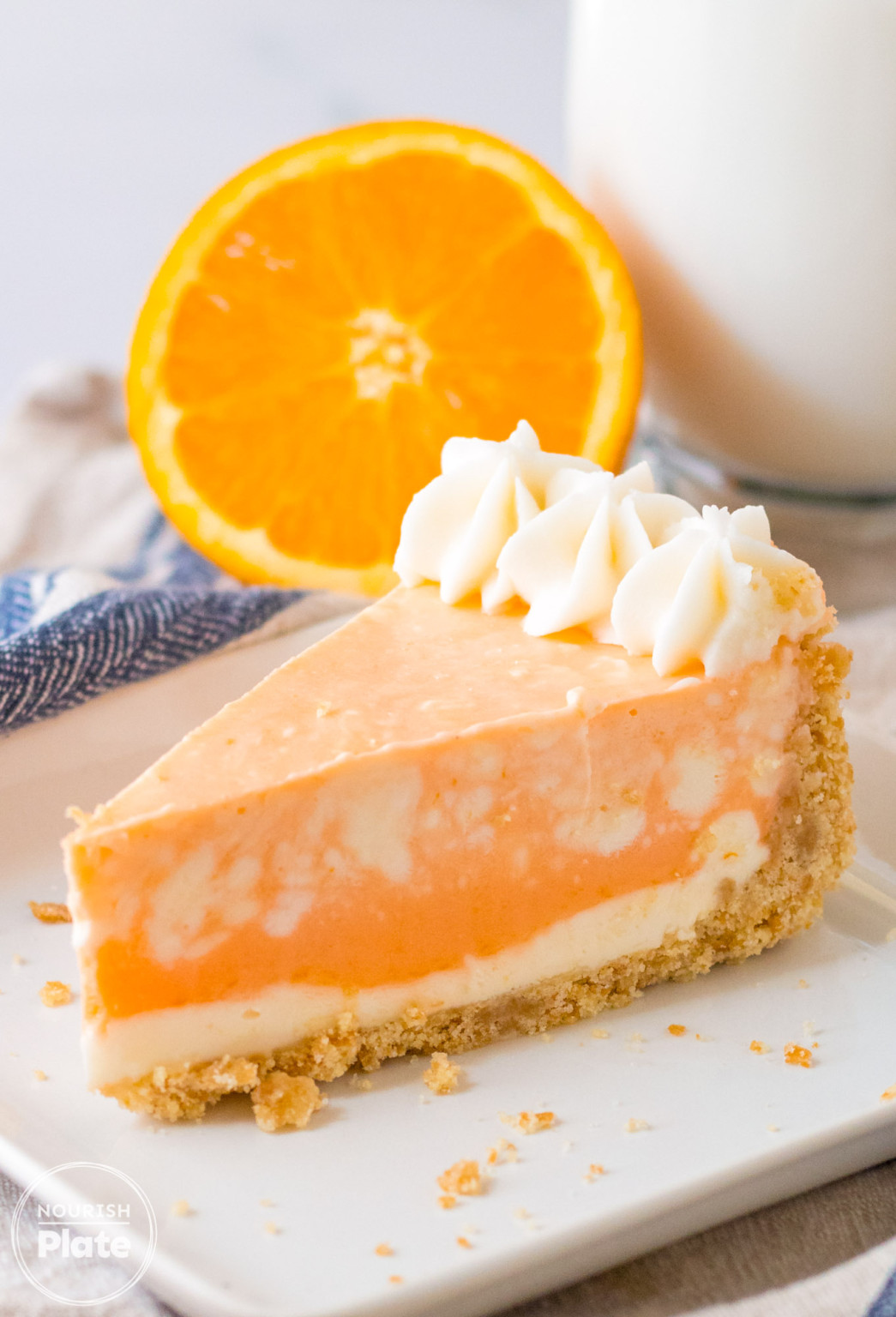 Easy No Bake Creamsicle Cheesecake Nourish Plate