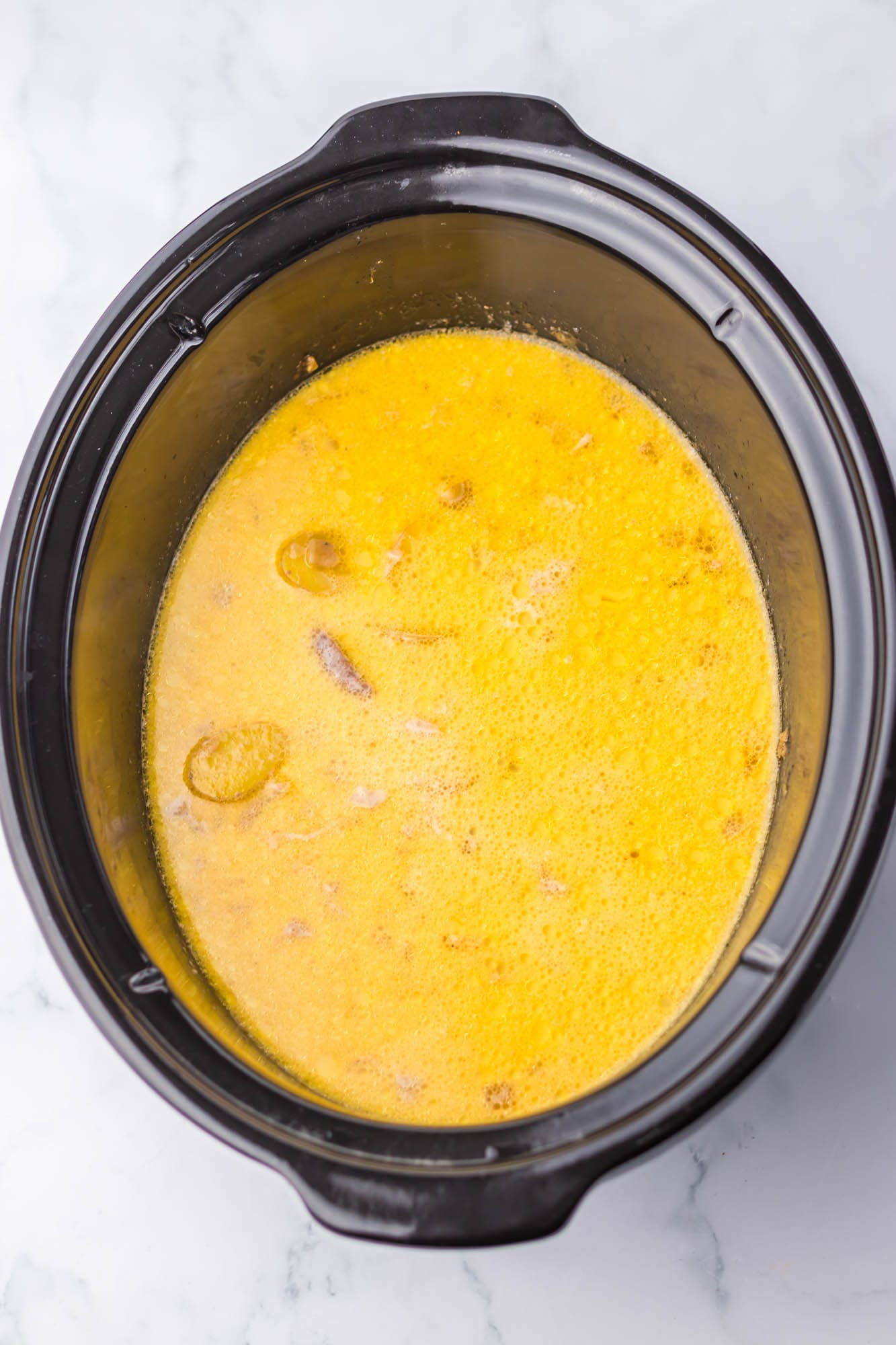Creamy soup in a slow cooker
